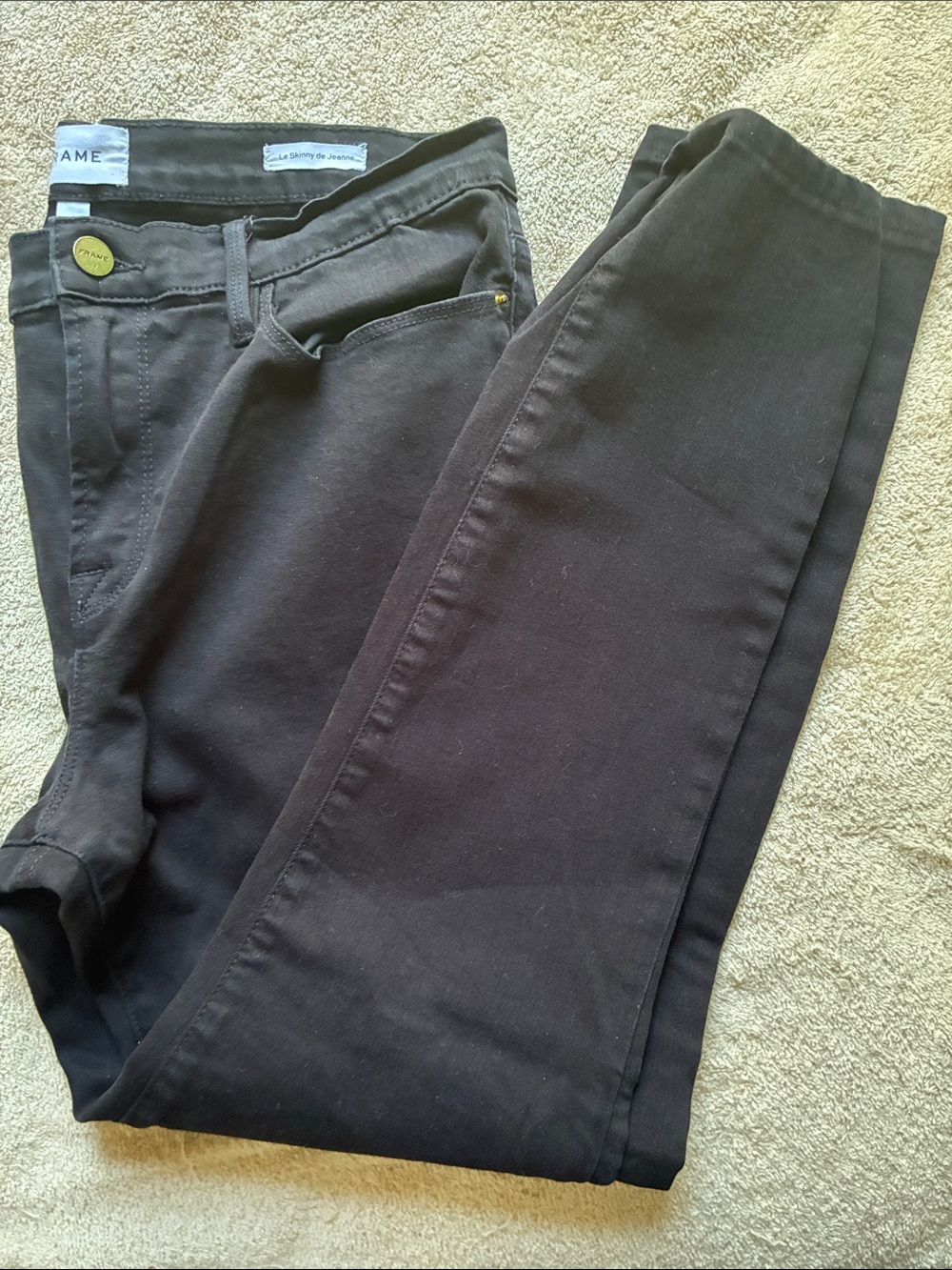 Frame Denim 31 Black Skinny Pants